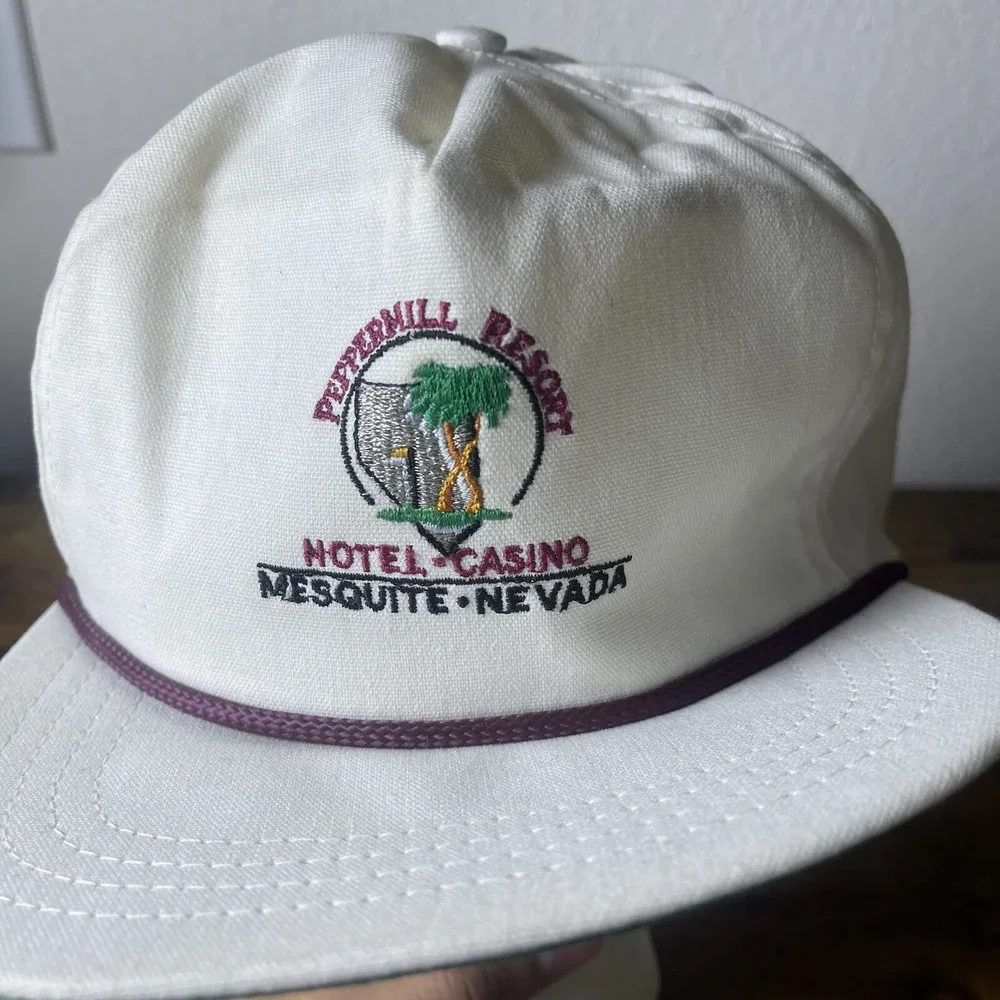 Vtg Peppermill Resort Hotel Casino Hat Cap SnapBack Trucker Nevada